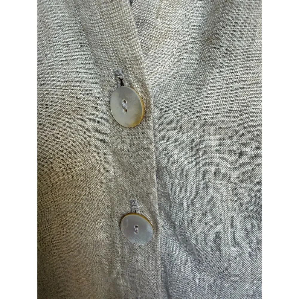 NWOT Cleobella Flax Beige Cotton Blouse Bishop Sleeve - Sz Small - Picture 5 of 6
